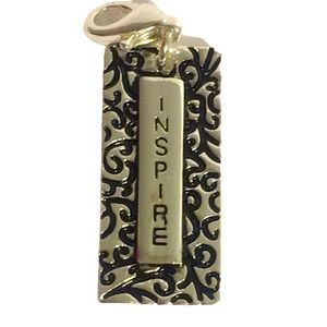 b*charmed Stamped Word “INSPIRE” Charm/Pendant